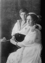 Unbekannter Fotograf - Zarewitsch Alexei von Russland und Kaiserin Alexandra Fjodorowna