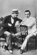 Unbekannter Fotograf - Komponist Sergei Rachmaninow (1873-1943) und Opernsänger Fjodor Schaljapin (1873–1938)