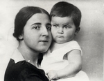 Unbekannter Fotograf - Josef Stalins zweite Frau Nadeschda Allilujewa (1901-1932) und Tochter Swetlana Allilujewa