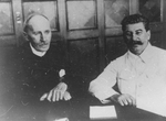 Unbekannter Fotograf - Josef Stalin und französischer Schriftsteller Romain Rolland am 28. Juni 1935