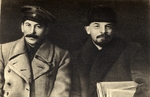 Unbekannter Fotograf - Stalin und Lenin auf dem VIII. Kongress der Kommunistischen Partei Russlands