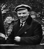 Unbekannter Fotograf - Wladimir Lenin auf dem Roten Platz am 1. Mai 1919