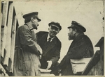 Unbekannter Fotograf - Leo Trotzki, Wladimir Lenin und Lew Kamenew (von links nach rechts), 5. Mai 1920