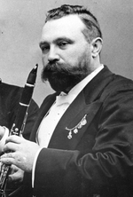 Unbekannter Fotograf - Porträt von Klarinettist Richard Mühlfeld (1856-1907)