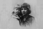Unbekannter Fotograf - Marina Zwetajewa mit Tochter Ariadne