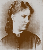 Unbekannter Fotograf - Porträt von Sinaida (Fekla) Nekrassowa (1847-1915), geb. Wiktorowa, Frau des Dichters Nikolai Nekrassow