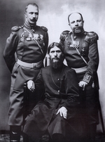 Bulla, Karl Karlowitsch - Grigori Rasputin, General Fürst Michail Putjatin (rechts) und Oberst Dmitri Lotman