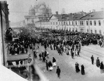 Unbekannter Fotograf - An Kasernen des Ismajlowski-Regiments zwischen der Fontanka und Obwodnoi-Kanal