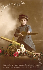 Unbekannter Fotograf - Französische Postkarte Bonne Année