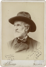 Unbekannter Fotograf - Porträt von Komponist Giuseppe Verdi (1813-1901)