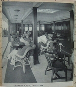 Unbekannter Fotograf - RMS Lusitania, Veranda Cafe