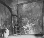 Unbekannter Fotograf - Alfons Mucha bei der Arbeit zum Slawischen Epos im Schloss Zbiroh