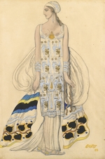 Bakst, Léon - Kostümentwurf für Ida Rubinstein im Ballett Phèdre