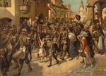 Röhling, Carl - Ausmarsch 1914. Wandbild für den Geschichtsunterricht