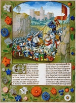 Unbekannter Künstler - Die Schlacht von Azincourt am 25. Oktober 1415 (von Enguerrand de Monstrelet, Chronique de France)