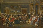 Lemonnier, Anicet Charles Gabriel - Die Lesung der Tragödie L'Orpheline de la Chine von Voltaire im Salon von Madame Geoffrin
