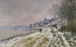 Monet, Claude - Der Weg zu Epinay, Schnee-Effekt