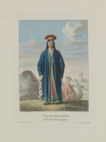 Kornejew (Karnejew), Jemeljan Michajlowitsch - Kalmückisches Mädchen. Aus Les peuples de la Russie