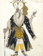 Bakst, Léon - Kostümentwurf zum Ballett Der blaue Gott von R. Hahn