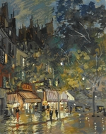 Korowin, Konstantin Alexejewitsch - Café in Paris bei Nacht