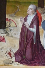 Meister des Marienlebens - Nikolaus von Kues. Detail vom Hochaltar der Kapelle des St.-Nikolaus-Hospitals