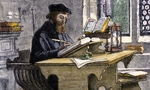Unbekannter Künstler - John Wycliffe am Arbeitstisch