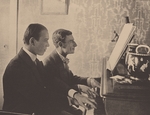 Unbekannter Fotograf - Nijinsky und Maurice Ravel am Klavier spielen Musik aus Daphnis und Chloe