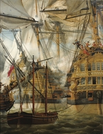 Crépin, Louis-Philippe - HMS Cumberland kämpft gegen Le Lys und La Gloire