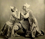 Unbekannter Fotograf - Tamara Karsawina und Max Frohman im Ballett Der blaue Gott von R. Hahn