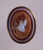 Klassische Antike Kunst - Porträt Agrippina der Jüngeren (Agrippina Minor). Kamee