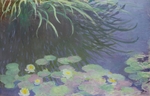 Monet, Claude - Nymphéas avec reflets de hautes herbes