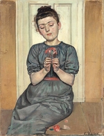 Hodler, Ferdinand - Die Blumenbinderin (Mädchen mit Nelke)