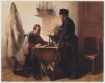Bisschop, Christoffel - Jacob van Heemskerk und Willem Barendsz. planen ihre Reise in die Arktis 1594