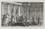 Quarenghi, Giacomo Antonio Domenico - Aufbahrung des Kaisers Paul I. mit Ehrenwache