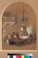 Mikeschin, Michail Ossipowitsch - Literarischer Salon von Vonljarljarsky in Vonljarovo