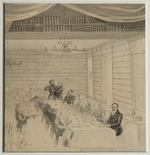 Brüllow (Briullow), Alexander Pawlowitsch - Das literarische Essen in der Buchhandlung von Alexander Smirdin