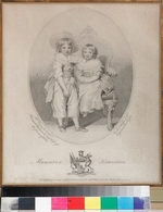 Watson, Caroline - Porträt von Graf Michail Woronzow (1782-1856) und Gräfin Jekaterina Voronzowa (1784-1856) als Kinder