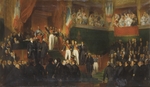 Perrault, Léon Jean Basile - Louis-Philippe I., König der Franzosen schwört den Eid auf die neue Verfassung am 9. August 1830