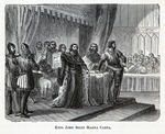 Unbekannter Künstler - König Johann unterzeichnet die Magna Carta