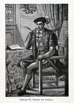Unbekannter Künstler - Eduard VI. führt sein Tagebuch