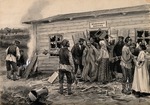 Wladimirow, Iwan Alexejewitsch - Szene bei einer Cholera-Baracke (Aus der Aquarellserie Russische Revolution)