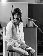 Unbekannter Fotograf - Mick Jagger im Film One Plus One von Jean-Luc Godard