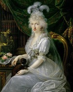Dorffmeister, Joseph - Prinzessin Maria Luisa von Neapel-Sizilien (1773-1802), an einem Tisch sitzend