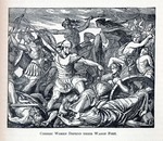 Unbekannter Künstler - Teutoninnen, die eine Wagenburg gegen die Römer verteidigen