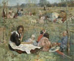 Brodski, Isaak Israilewitsch - Kindermädchen mit Kindern