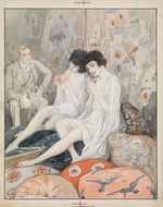 Apsit, Alexander Petrowitsch - Dame in ihrem Boudoir