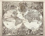 Kiprianow, Wassili Anufriewitsch - Doppelte Hemisphäre Karte der Welt