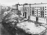 Unbekannter Fotograf - Die Rekonstruktion der Stadt Moskau. Gebäudeversetzung auf der Twerskaja-Strasse