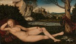 Cranach, Lucas, der Jüngere - Ruhende Quellnymphe