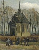 Gogh, Vincent, van - Die Gemeinde verlässt die reformierte Kirche in Nuenen